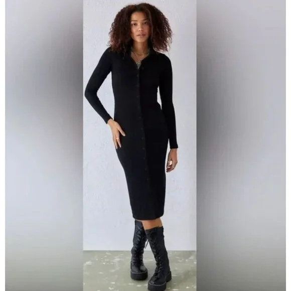 black dress urban outfitters Black Hollywood Velvet Dress Marcy Boutique Urban Outfitters Black and
